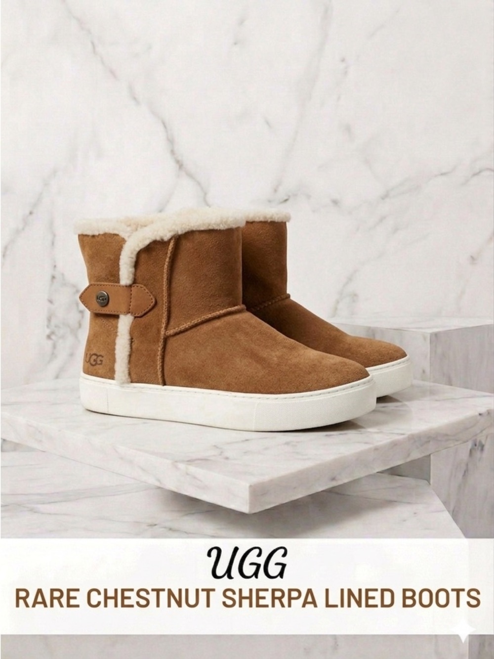 UGGs RARE Sherpa lined booties -  EUC!!!! size 9